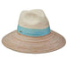Multi Color Polybraid Safari Hat - Scala Hats Safari Hat Scala Hats lp240aq Aqua  