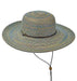 Multi Color Summer Floppy Hat with Chin Strap - Scala Collezione Wide Brim Sun Hat Scala Hats    