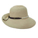 Shapeable Brim Summer Hat with Pearl Bead Band - Scala Hats Wide Brim Hat Scala Hats    