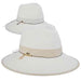 Metallic Band White Safari Hat - Scala Hats, Safari Hat - SetarTrading Hats 