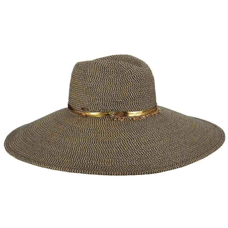 Extra Large Brim Summer Safari Hat with Metallic Accent - Scala Hats Safari Hat Scala Hats LP258NV Navy M/L (58 cm) 