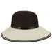 Black and White Dimensional Brim Sun Hat - Scala Hats Wide Brim Hat Scala Hats lp262bk Black crown M/L (58 cm) 