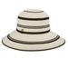 Black and White Big Brim Sun Hat - Scala Hats Wide Brim Hat Scala Hats lp264wh White M/L (57 - 58 cm) 