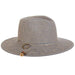 Tweed Braid Toyo Safari Hat with Brass Ring - Tropical Trends Hats Safari Hat Dorfman Hat Co. lp276dn Denim tweed  