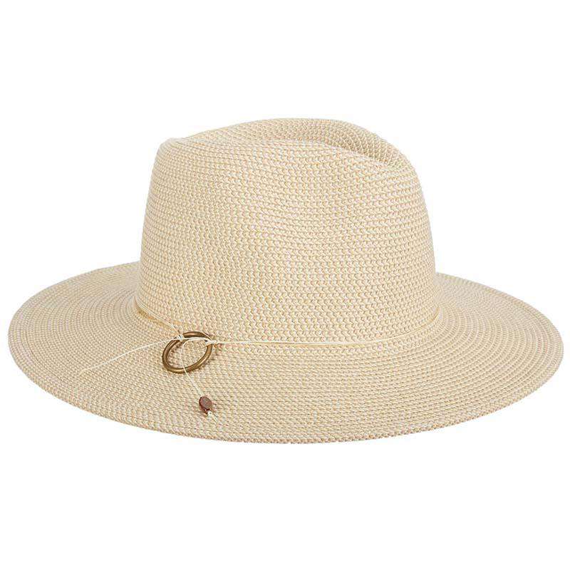 Tweed Braid Toyo Safari Hat with Brass Ring - Tropical Trends Hats Safari Hat Dorfman Hat Co. lp276nt Natural tweed  