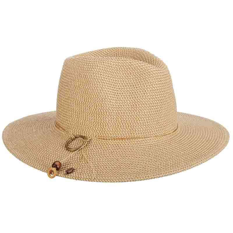 Tweed Braid Toyo Safari Hat with Brass Ring - Tropical Trends Hats Safari Hat Dorfman Hat Co. lp276tt Toast tweed  