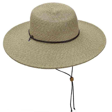 Tweed Summer Floppy Hat with Chin Strap, Olive - Scala Hats Floppy Hat Scala Hats LP46oL Olive  