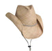 Woven Raffia Shapeable Brim Western Safari Hat - DPC Outdoor Cowboy Hat Dorfman Hat Co. lr408 Toast L/XL 