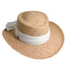 Organic Raffia Gambler for Women - Scala Hats Gambler Hat Scala Hats LR546WH White Medium (57 cm) 