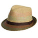 Woven Matte Toyo Fedora Hat - Scala Pronto Hat Fedora Hat Scala Hats ls180nt Natural Medium (57 cm) 