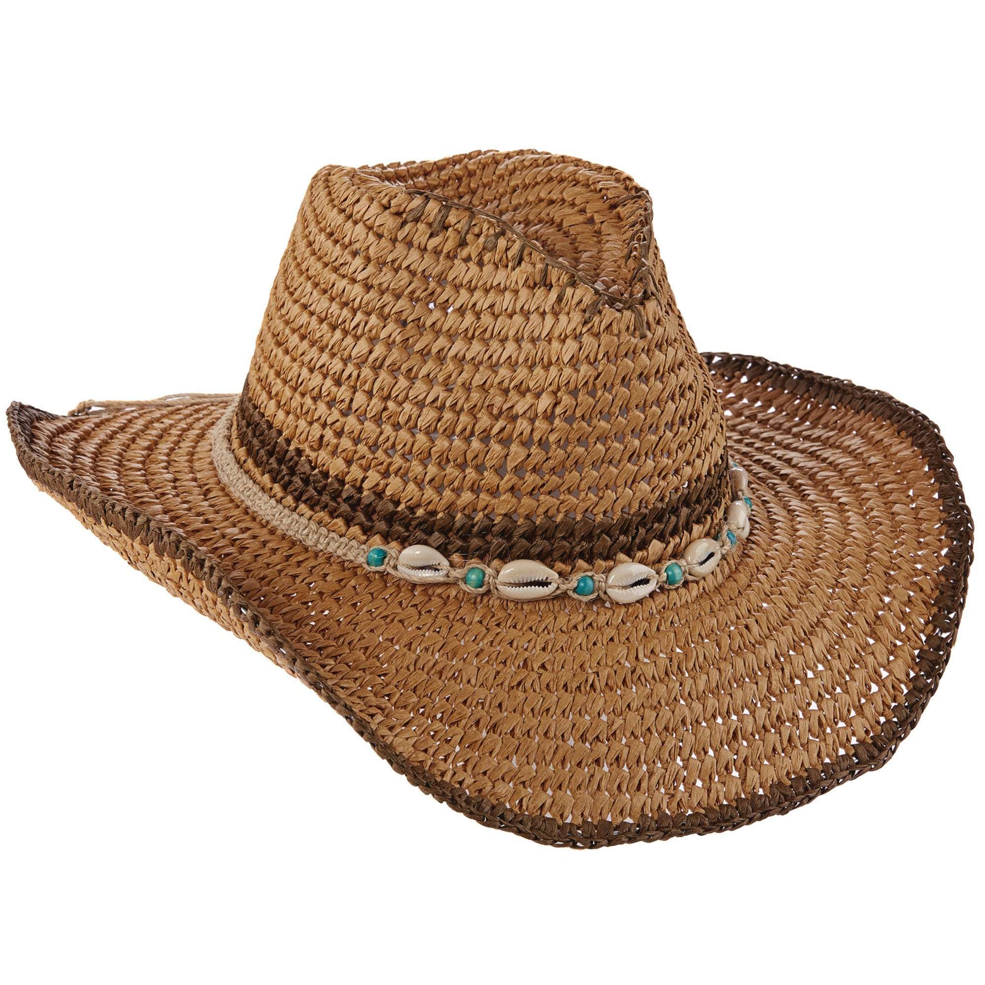 Tropical Trends Crocheted Toyo Western Cowboy Hat Dorfman Hat Co. LT178OL Olive  