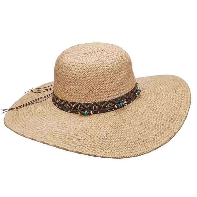 Scala Pronto Womens Sun Hat Wide Brim Bow Brown One Size