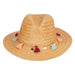 Straw Safari Hat with Colorful Tassels - Scala Pronto Hat Safari Hat Scala Hats lt197 Natural  
