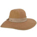 Bangkok Toyo Split Brim Summer Floppy Hat - Scala Hats Wide Brim Sun Hat Scala Hats LT209tt Toast  