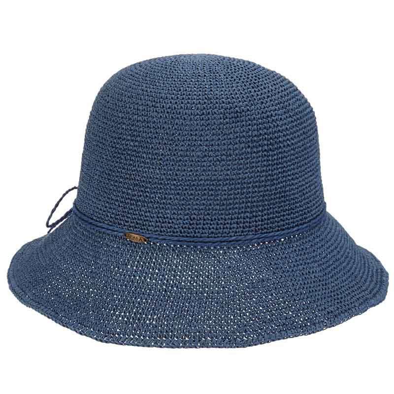 Fine Crochet Toyo Cloche - Scala Collection Hats Cloche Scala Hats lt216nv Navy  