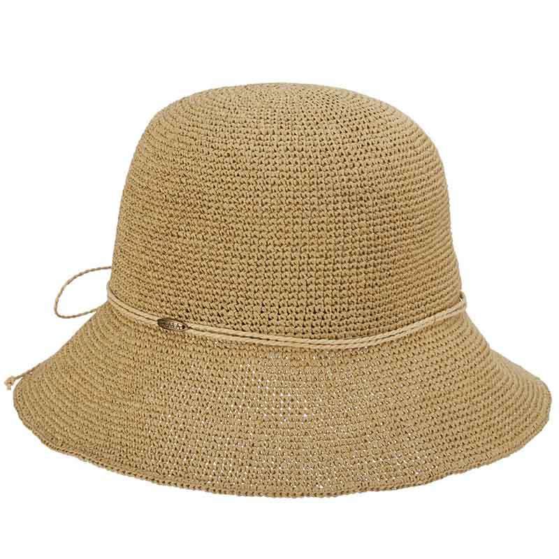 Fine Crochet Toyo Cloche - Scala Collection Hats Cloche Scala Hats lt216nt Natural  