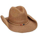 Bangkok Toyo Western Cowboy Hat with Rolled Band - Tropical Trends Cowboy Hat Dorfman Hat Co. lt224te Tea  