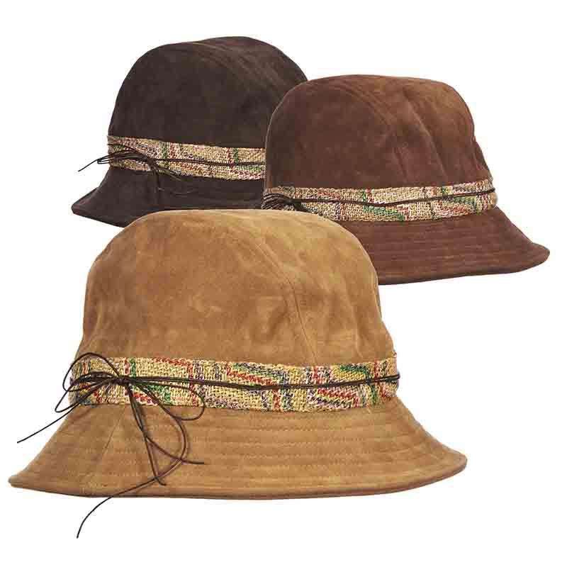 Suede-Look Women's Bucket Hat - Callanan Hats Cloche Callanan Hats    