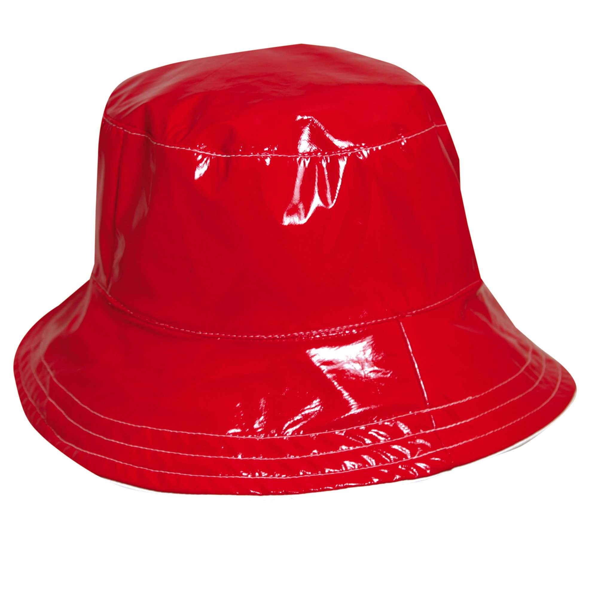 Reversible Polka Dot Rain Hat - Scala Collection Hats Cloche Scala Hats WWPO288RD Red Medium (57 cm) 
