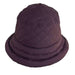 Connecticut Lady Quilted Rain Hat with Fleece Lining - Scala Collezione Cloche Scala Hats LW420PL Plum  