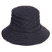 Fleece Lined Quilted Rain Hat - Scala Collezione Hats Bucket Hat Scala Hats LW655BK Black  