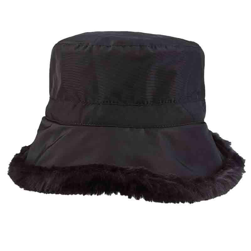 Faux Fur Lined Winter Cloche Hat - Scala Collezione, Bucket Hat - SetarTrading Hats 