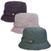 Quilted Roll Up Rain Hat - Scala Collezione Bucket Hat Scala Hats    