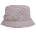 Quilted Roll Up Rain Hat - Scala Collezione Bucket Hat Scala Hats lw715gy Grey  