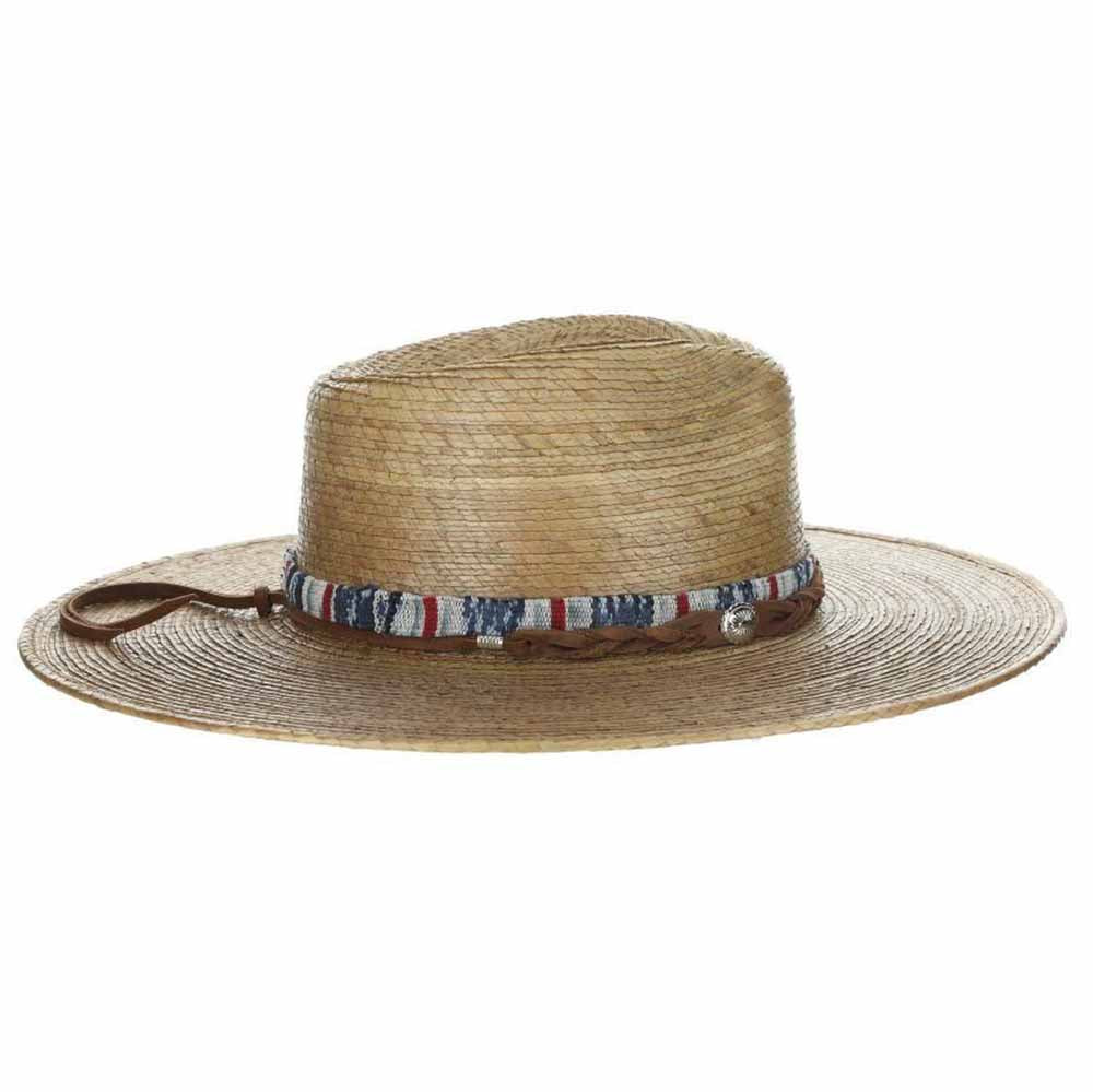 Laeila Natural Palm Safari Hat with Aztec Band - Scala Hats, Safari Hat - SetarTrading Hats 