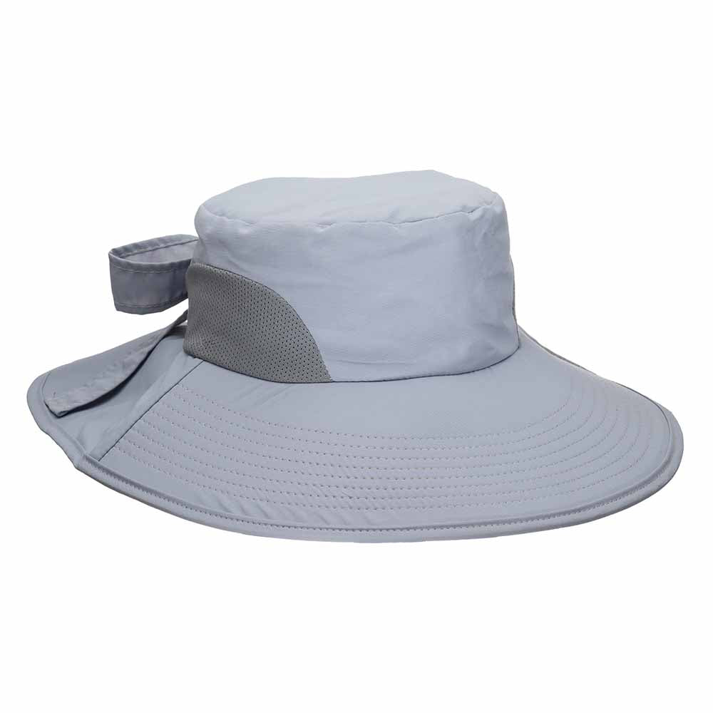 Large Bill Trail Hat with Sun Shade and Floatable Brim - Scala Hats Trail Hat Scala Hats LC829-MOONSTONE Grey S/M 