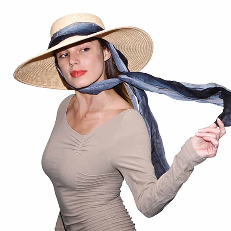 FLOPPY SUN Hat with Tie! Floppy Hat with Ties | Sun Hat with Ribbon Tie main image 2