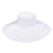 Large Hat Size: Extra Wide Brim Beach Hat - Sun 'N' Sand Hats Wide Brim Sun Hat Sun N Sand Hats HH1003CXL White Large (59 cm) 