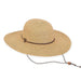 Large Heads Classic Wide Brim Straw Beach Hat - Sun 'N' Sand Hats Wide Brim Sun Hat Sun N Sand Hats HH2139B XL Tan Tweed Large (59 cm) 