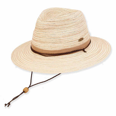 Large Size Sun Hat with Chin Strap - Tidal Tom™ Safari Hat Tidal Tom HTT1046A Natural M/L (57-59 cm) 