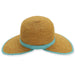 Large Size Women's Hats: Contrast Trim Facesaver Hat - Sun 'N' Sand Hats Facesaver Hat Sun N Sand Hats    