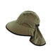Large Bill Cap with Wide Neck Flap Sun Shield - Karen Keith Cap Great hats by Karen Keith CH52C Olive XS/S 