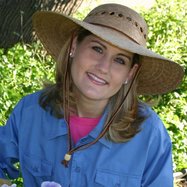Lattice Vented Burnt Palm Leaf Ranch Hat with Chin Strap - Tula Hats Wide Brim Sun Hat Tula Hats