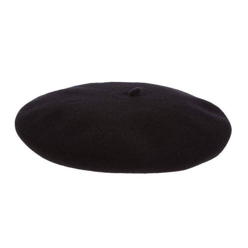 Authentic Basque French Wool Beret - Heritage Par Laulhere Beanie Laulhere 51-BLK1 Black Small (55 cm)