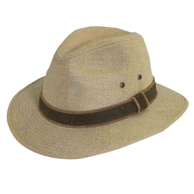 Hemp Safari Hat with Leather Band - Dorfman Pacific Sustainable Hats ...