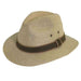Hemp Safari Hat with Leather Band - Dorfman Pacific Safari Hat Dorfman Hat Co. mc137m Camel M (22 1/2") 
