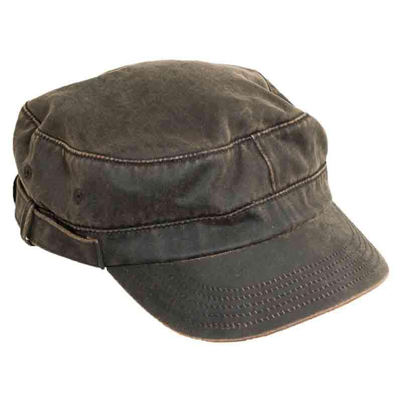 Weathered Cotton Cadet Cap - DPC Outdoor Hat Cap Dorfman Hat Co. MC169-SM Brown Small/Medium 