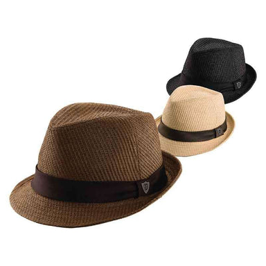 Matte Toyo Fedora Hat - Dorfman Pacific Hats Fedora Hat Dorfman Hat Co.    