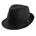 Matte Toyo Fedora Hat - Dorfman Pacific Hats Fedora Hat Dorfman Hat Co. ms241bkm Black Medium 