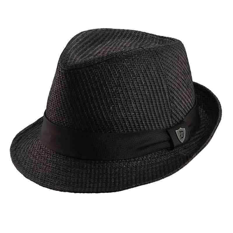 Matte Toyo Fedora Hat - Dorfman Pacific Hats Fedora Hat Dorfman Hat Co. ms241bkm Black Medium 