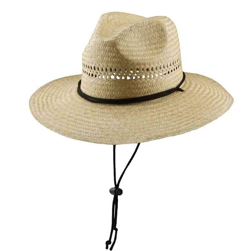 Palm Fiber Lifeguard Hat with Chin Cord by DPC Lifeguard Hat Dorfman Hat Co. MS267NT Natural  
