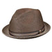 Polybraid Fedora Hat with Multi Color Brim - Scala Hats Fedora Hat Scala Hats ms323l L  