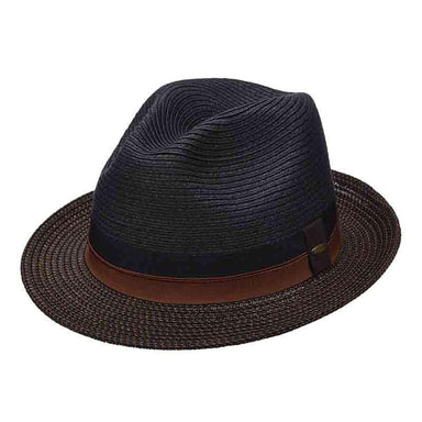 Black Fedora Hat with Tweed Brim - Scala Hats Fedora Hat Scala Hats ms377bkx Black XLarge 