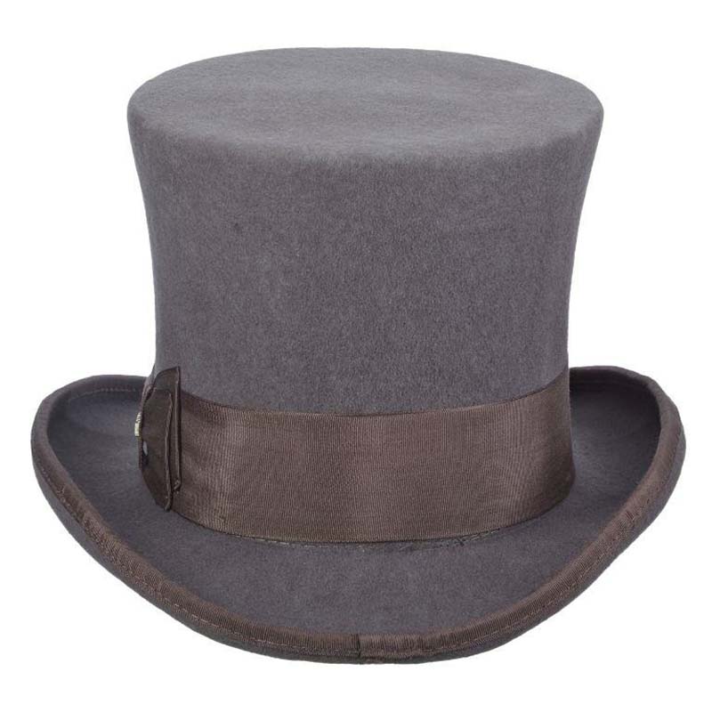 Mad Hatter Structured Wool Felt Top Hat up to 2XL - Scala Hat Top Hat Scala Hats    