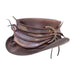 Marlow Leather Steampunk Top Hat with Dragonfly Malfoy Band Top Hat Head'N'Home Hats MWmarlowBN Brown Medium 
