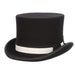 Mc Hale 5.5" Tall Black & White Wool Felt Top Hat - Scala Hat, Top Hat - SetarTrading Hats 